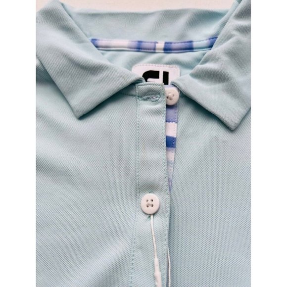 FootJoy FJ Golf  Watercolor Polo Top Sky Blue - Picture 2 of 3
